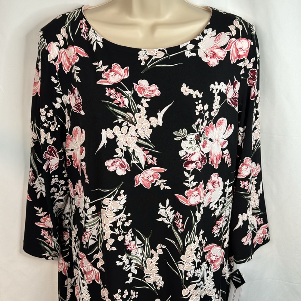 Flowered Flare Bottom Dress